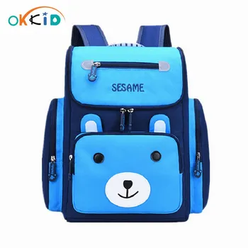 

OKKID elementary school bags for boys cute blue waterproof school backpack for kids bookbag chidlren kawaii backpack for school