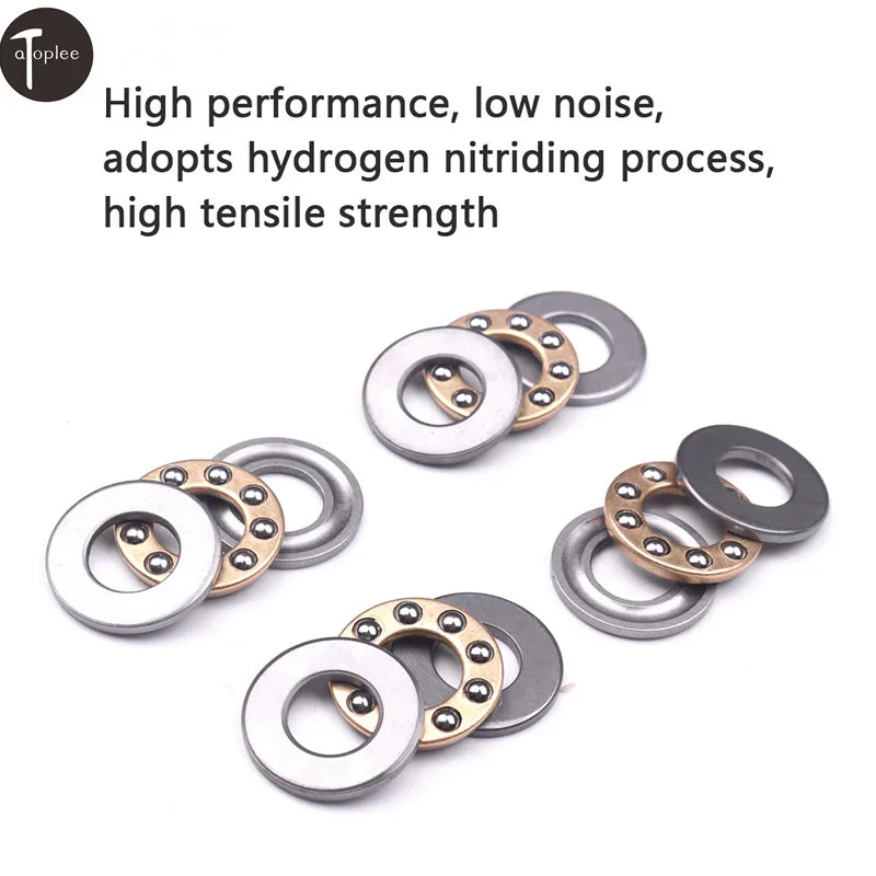 

4 Sets High Precision Miniature Thrust Ball Bearings F8/F9/F10 Metal Axial Bearings Set 8mm/9mm/10mm for Hardware Accessories