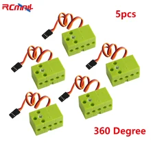 

RCmall 5Pcs 360° Geekservo Servo Positive and Negative Continuous Rotating Steering Gear for Legoeds Micro:bit Raspberry Pi