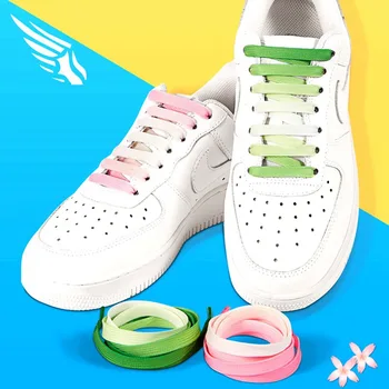 

Cute fashion candy color gradient pink girl students little white shoes canvas casual shoes laces