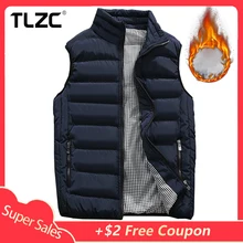 Мужской Хлопковый жилет, осенний и зимний мужской жилет, парный однотонный утепленный жилет, мужской жилет без рукавов, куртка, жилет, большой размер