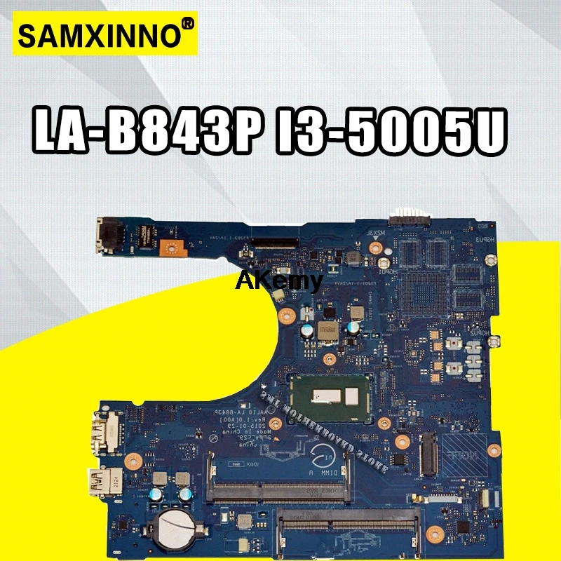 

For Dell Inspiron 15 5458 5558 5758 laptop Motherboard AAL10 LA-B843P I3-5005U SR27G mainboard