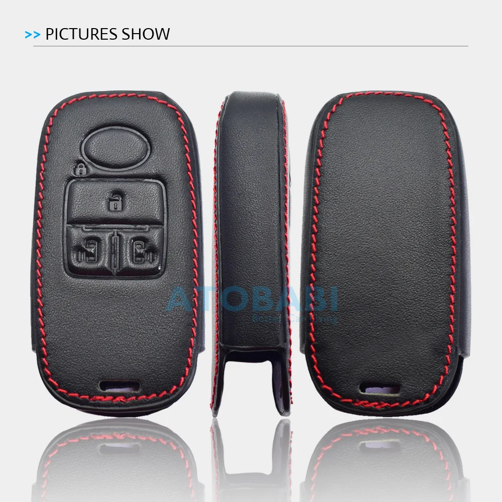 ATOBABI Leather Car Key Cases For Daihatsu Rocky Tanto Toyota Raize Rubber 2 4 Buttons Smart Remote Control Protector Cover key case key case cover car key shell remote control case cover