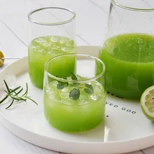 Бытовая креативная прозрачная стеклянная Высокая боросиликатная термостойкая водная стеклянная чашка для сока кофе 300 мл высокие/короткие стеклянные чашки