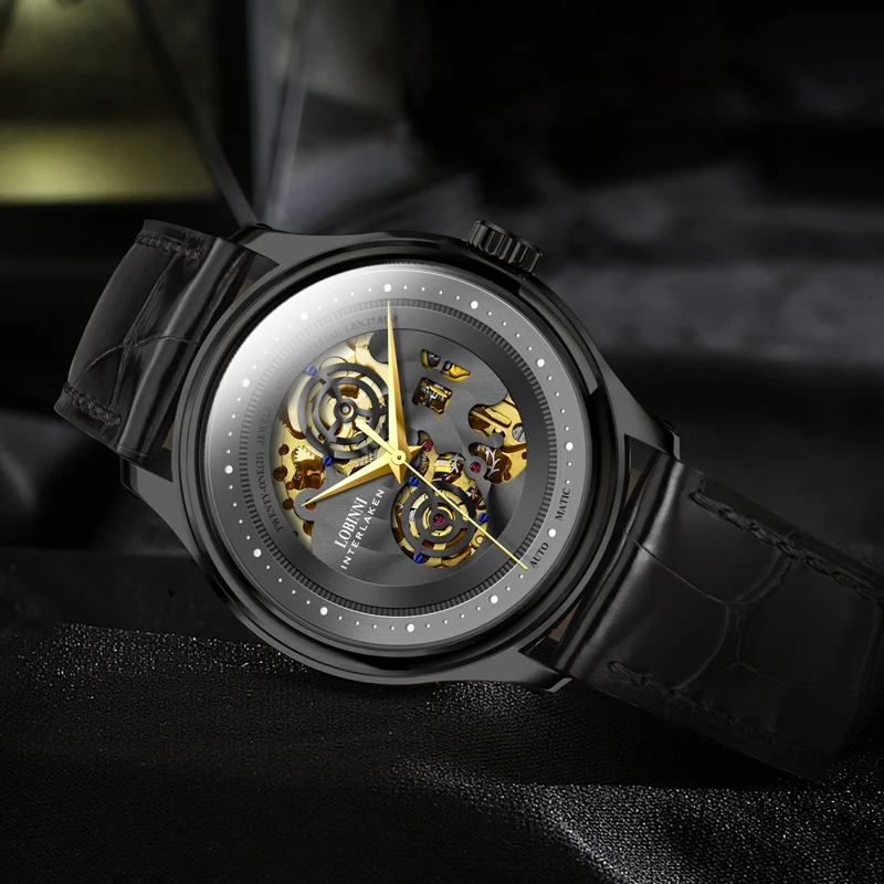 Seagull самовзводные автоматические часы Мужские Водонепроницаемые кожаные механические Топ швейцарский бренд Скелетон часы Relogio Masculino