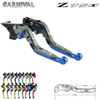 

For Kawasaki Z750 Z 750 (non-Z750S) laser logo 2004 2005 2006 CNC foldable and expandable motorcycle brake clutch lever