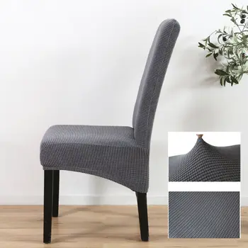 

Polar Fleece Fabric XL Size Long Back Plaid Chair Cover Seat Cover Universal Chair Covers Spandex Restaurant Hotel Party Banquet