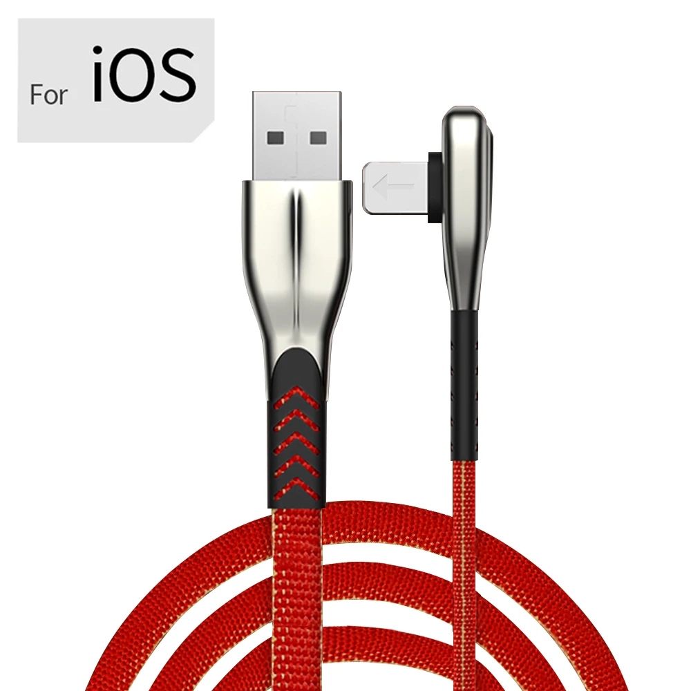 Линия быстрой зарядки 3 А для кабеля Micro USB type C для iPhone для iOS Быстрый кабель для мобильного телефона Android type-C USB C кабель - Цвет: Red For iPhone