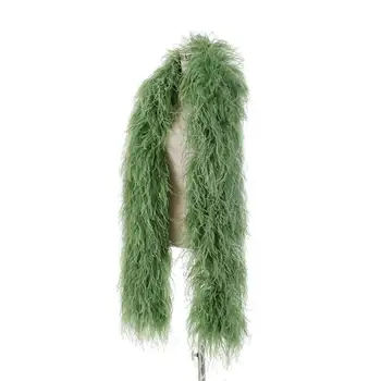 

10 Ply Ostrich Feather Boa Colorful Stage Clothing Plumes Shawl for Party Dress Clothing Crafts Diy Decoration Accessory wholesa
