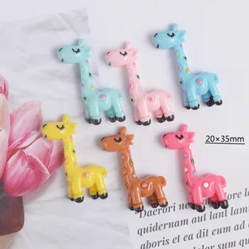 

Cute Giraffe Christmas Decoration Craft Resin Deer Flat back Cabochon Embellishments For Scrapbooking Diy Accessories
