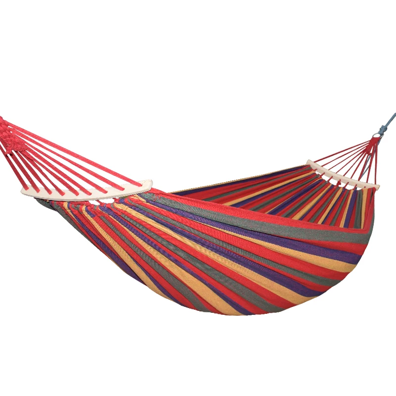 

SUEF 260*80cm Hammock hamac outdoor Leisure bed hanging bed double sleeping canvas swing hammock camping hunting @2