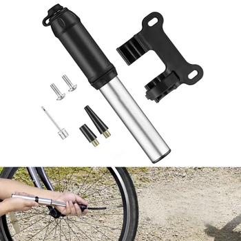 

1PC Portable Handheld Bike Pump Gauge Hand Air Pump Inflator Schrader Presta Valves Bicycle Pump Bike Tools Accessories