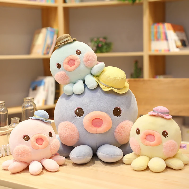 

40cm Cute Octopus Plush Toy Stuffed Animals Soft Dolls Octopus Plushie Figure Cartoon Anime Kids Toys New Year's Gifts For Girls