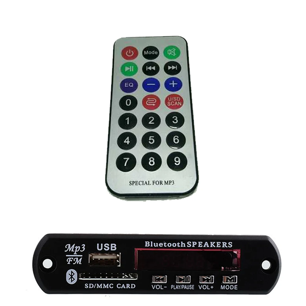 DC 12V авто светодиодный USB AUX Bluetooth MP3 декодирование доска усилитель дистанционного управления
