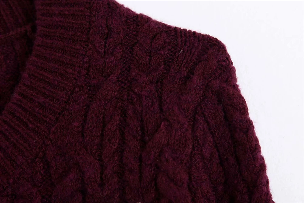 2019 ZA женский Вязанный свитер модный новый зимний ювелирный жакет с инкрустацией богемные женские вечерние куртки с круглым вырезом и