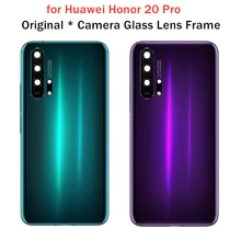 Для huawei Honor 20 Pro задняя крышка батарейного отсека стеклянная задняя крышка корпуса дверная камера стеклянная рамка объектива Запасные части для ремонта