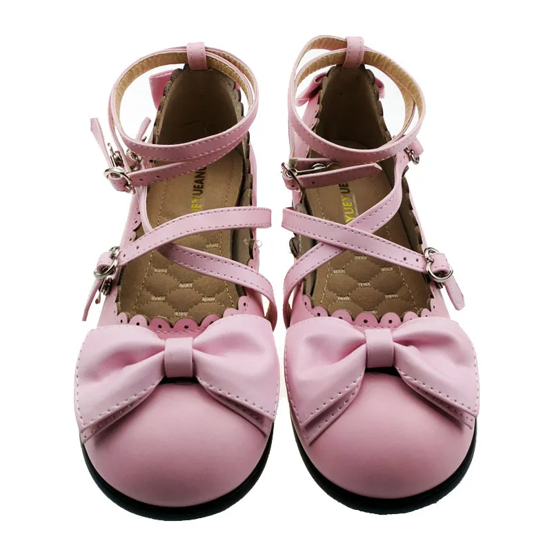 Туфли женские с ремешком на щиколотке милая обувь принцессы Мэри Джейн круглым