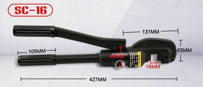 Быстрый Гидравлический Стальной сдвиг SC-12-16-22mm гидравлический сдвиг резки машина сдвига с сильным сдвигом - Цвет: SC-16 black
