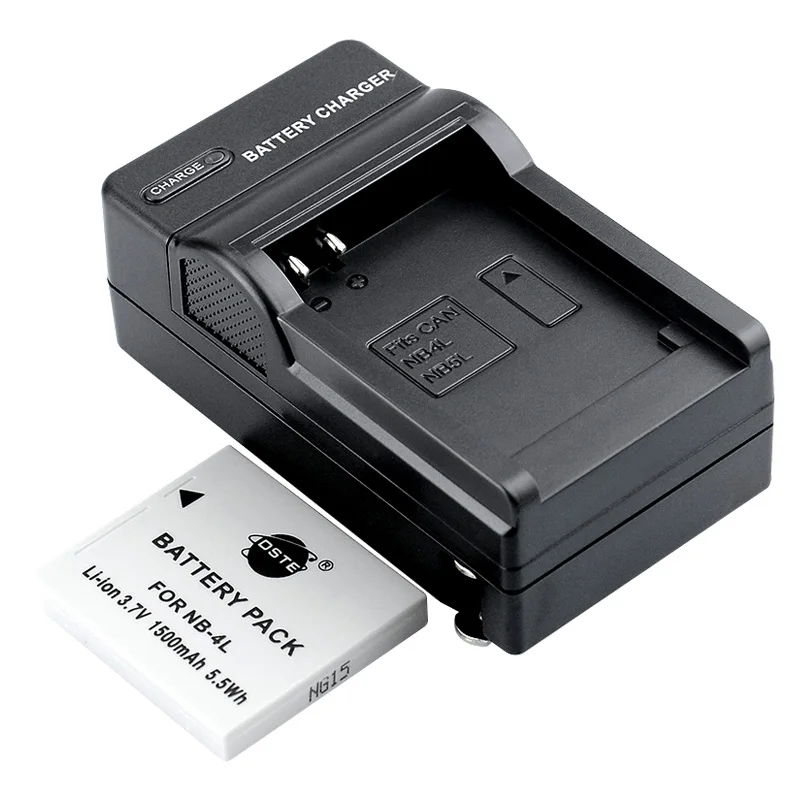 2 шт. 1500 мАч 3,7 V NB-4L DSTE NB4L Батарея Зарядное устройство для Canon IXUS 40 30 50 55 S5 WA60 TX1 DS4 SD960 является 255 HS Камера - Цвет: 1Battery 1Charger