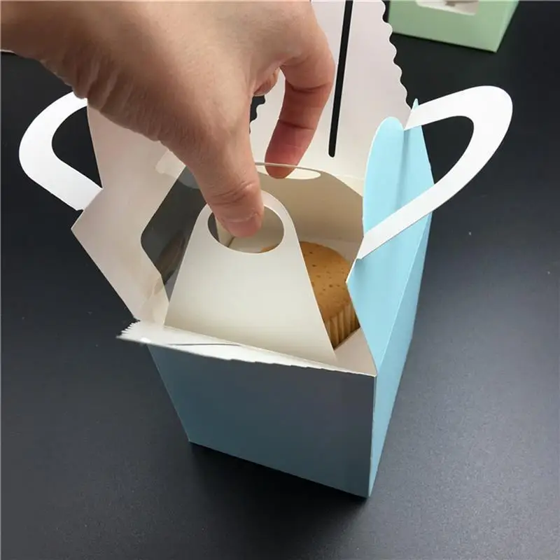Коробка для печенья, конфет, одиночная коробка для кексов, переносная розовая коробка для кексов, мусс, бутылка для пудинга, упаковка, чашка, детский подарок