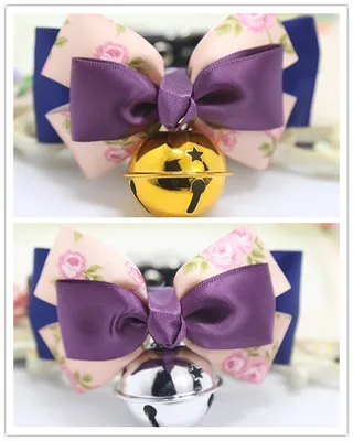 Beautiful Fashion Cat Collar Necklace Luxury Cute Christmas with Bell Bow Para Gato Pet Accessories YY50CC | Дом и сад