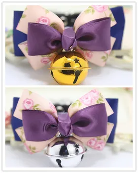 

Beautiful Fashion Cat Collar Necklace Luxury Cute Christmas Cat Collar with Bell Bow Collar Para Gato Pet Accessories YY50CC