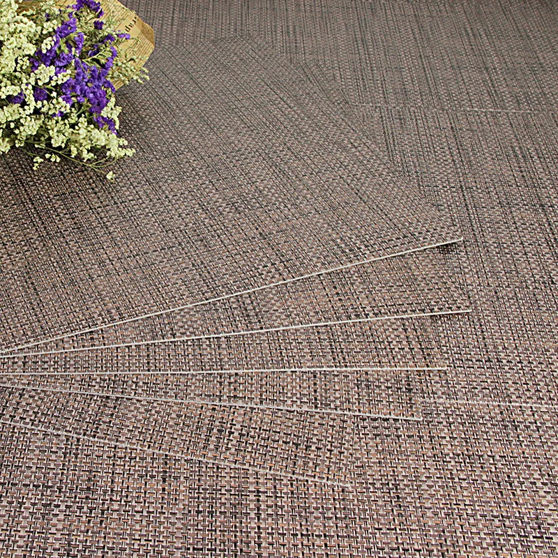 

WELLYU Self-adhesive rubber-free plastic PVC floor leather Home-friendly non-slip rubber-woven plastic flooring sheet