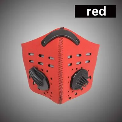 2-red Теплая маска для велоспорта, Ветрозащитная маска для холодного катания на лыжах, маска для лица из полиэстера для езды на велосипеде, защита для шеи - Цвет: 2-red