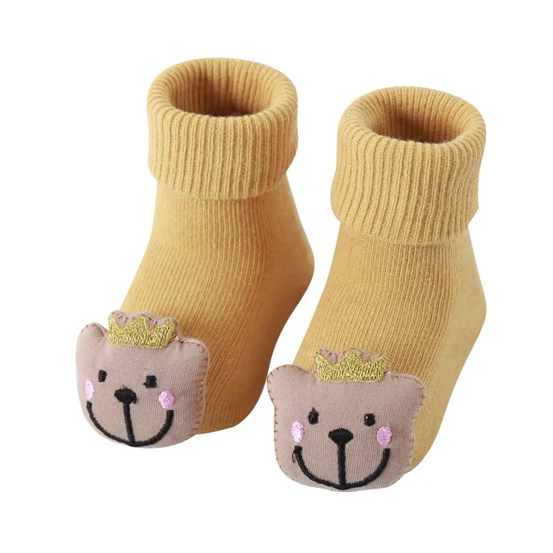 Носки для малышей с милым рисунком; мягкие Нескользящие Детские носки для маленьких девочек и мальчиков; модные От 1 до 5 лет