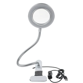 

SPZ Tattoo 8X Magnifier Lamp Nail Art USB Cold Light Led Non-slip Equipment Clamp Glass Table Lamp for Beauty Salon accesories