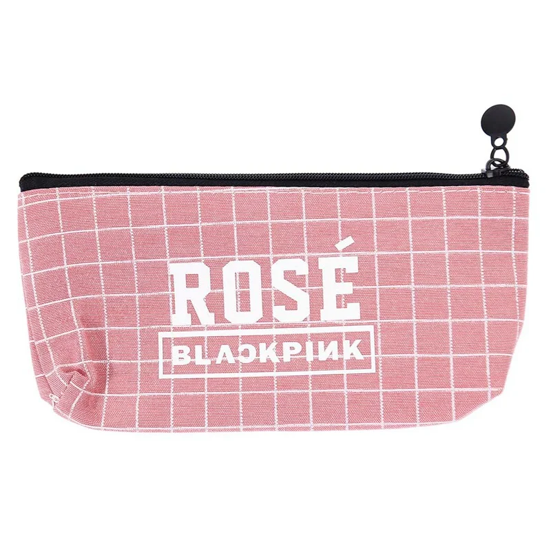 1 шт. каваи мультфильм BLACKPINK Холст Карандаш Чехол для хранения Органайзер ручка сумка вентиляторы канцелярские принадлежности студенческие подарки для детей