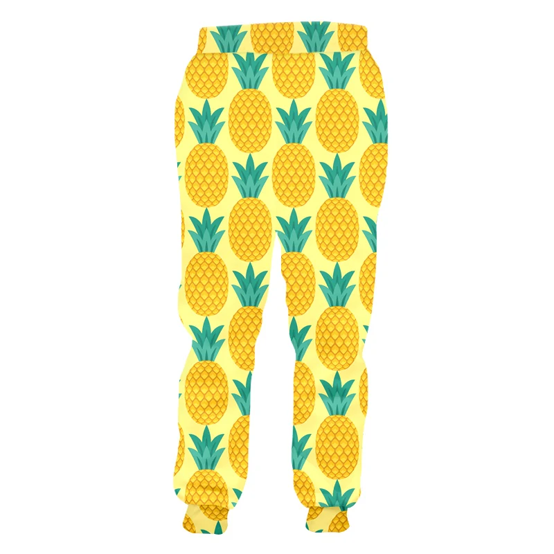 UJWI Man New 3D Printed Yellow Pineapple Streetwear Oversized 5Xl Horrible Costume Men's Winter Casual Sweatpants roots sweatpants