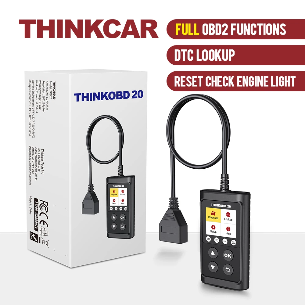 THINKCAR Diagnostic Tool ThinkOBD 20 OBD2 Scanner Professional for Auto Check Engine Light DTC Lookup OBD 2 Car diagnostics