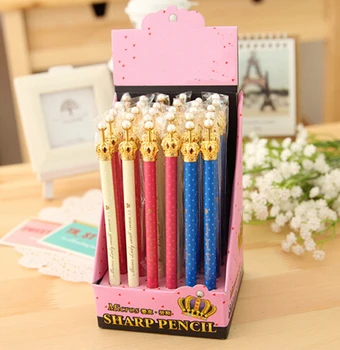 

Colourful Crown Blue Ink Elegant Cute Pearl Gel Pen Office Supply Gift