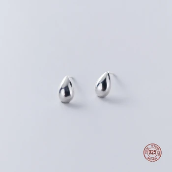LKO 925 Sterling Silver Water Drop Stud Earrings For Women OL Daily Party Elegant Fine Jewelry 2021 Trend Accessories Bijoux