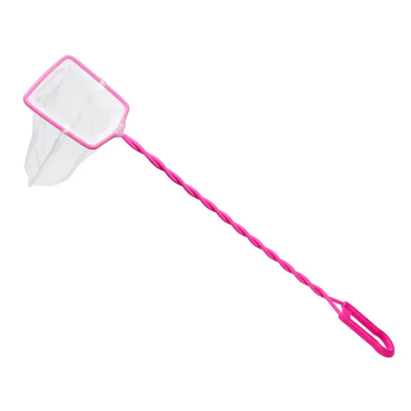 1pcs Aquarium Accessories Fish Tank Fishing Net Long Handle Square Aquarium Net Landing Net for Fish Durable Products