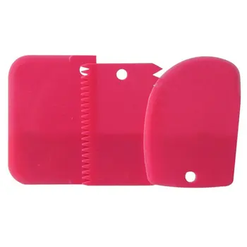 

3PCS/Set Multifunctional Plastic Scraper Irregular Teeth Edge DIY Cream Scraper Cake Edge Smoother Cake Mold Tools