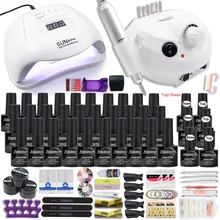 Manicure-Set Drill-Machine Nail-Lamp Acrylic-Kit for Nail-30/20/10 Kind with 120W