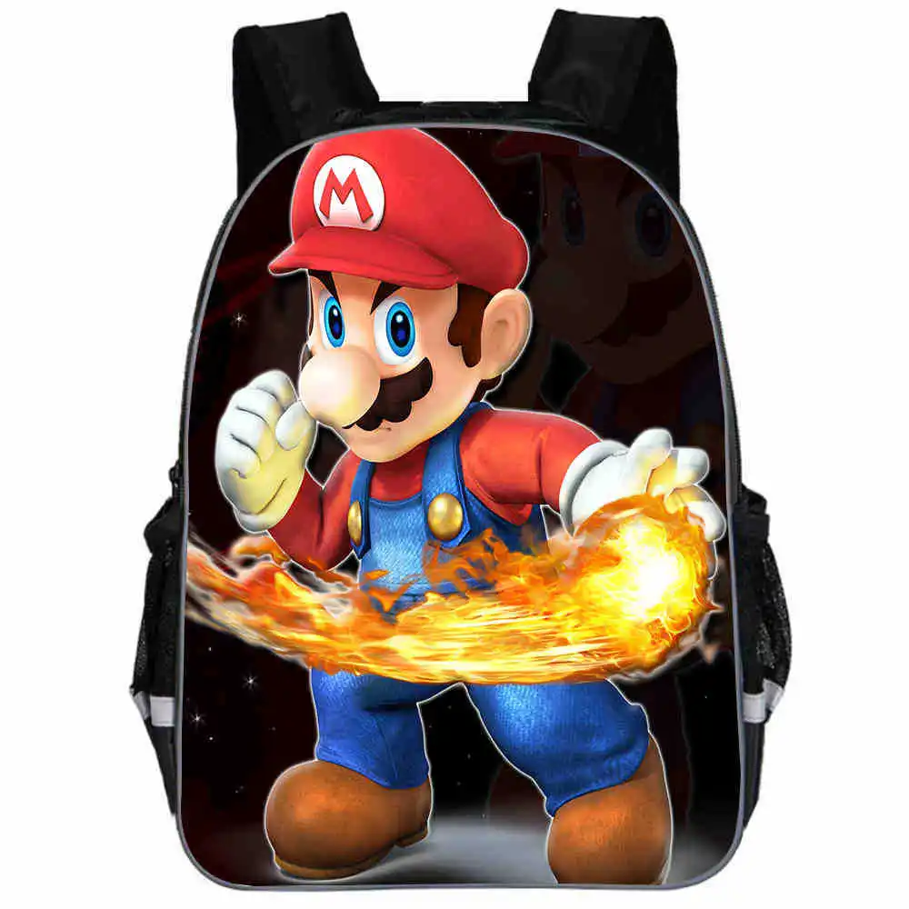 Супер Марио Smash Bros детская школьная сумка Детские 11-16 дюймов школьные сумки детский сад Mochilas милые детские рюкзаки Kawaii - Цвет: as pictures