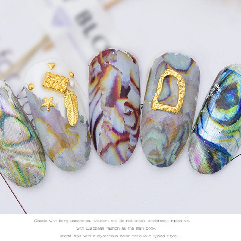 Мраморная текстура дизайн ногтей воды стикер моды женщин дизайн ногтей оболочки наклейки фольги украшения ногтей 10 цветов/коробка