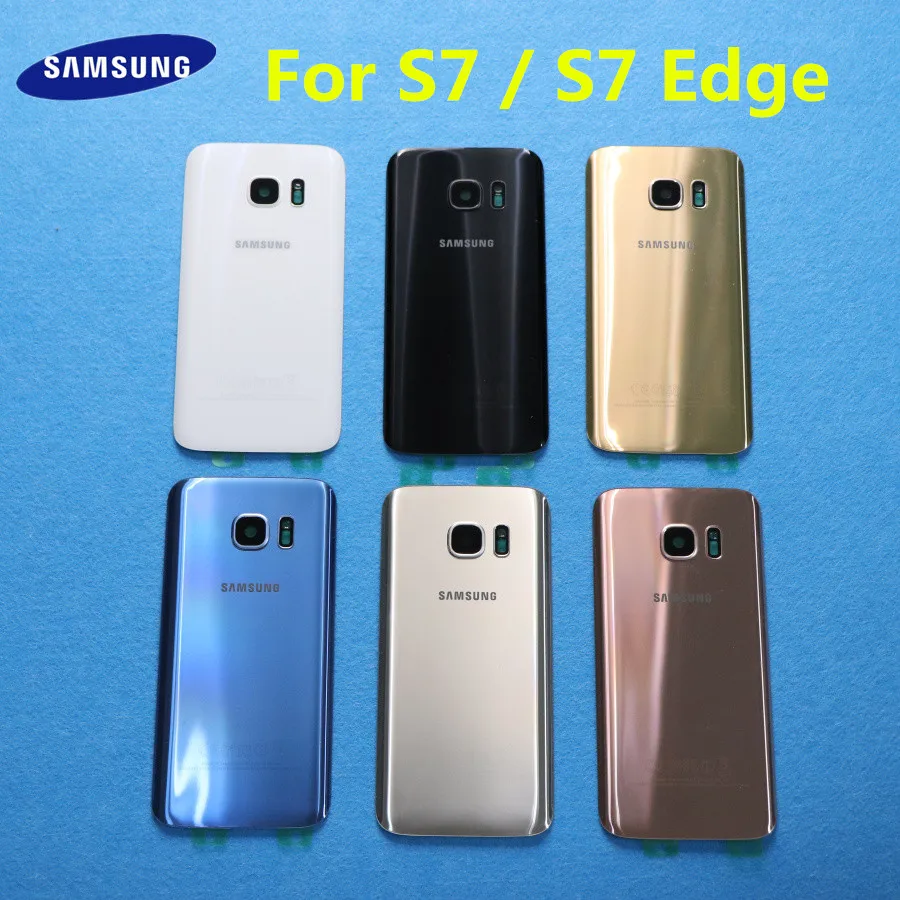 New Rear Panel Glass Battery Back For Samsung Galaxy S7 G930F G930FD Edge G935 G935F G935FD + Stickers Camera Lens|Mobile Phone Housings & Frames| - AliExpress
