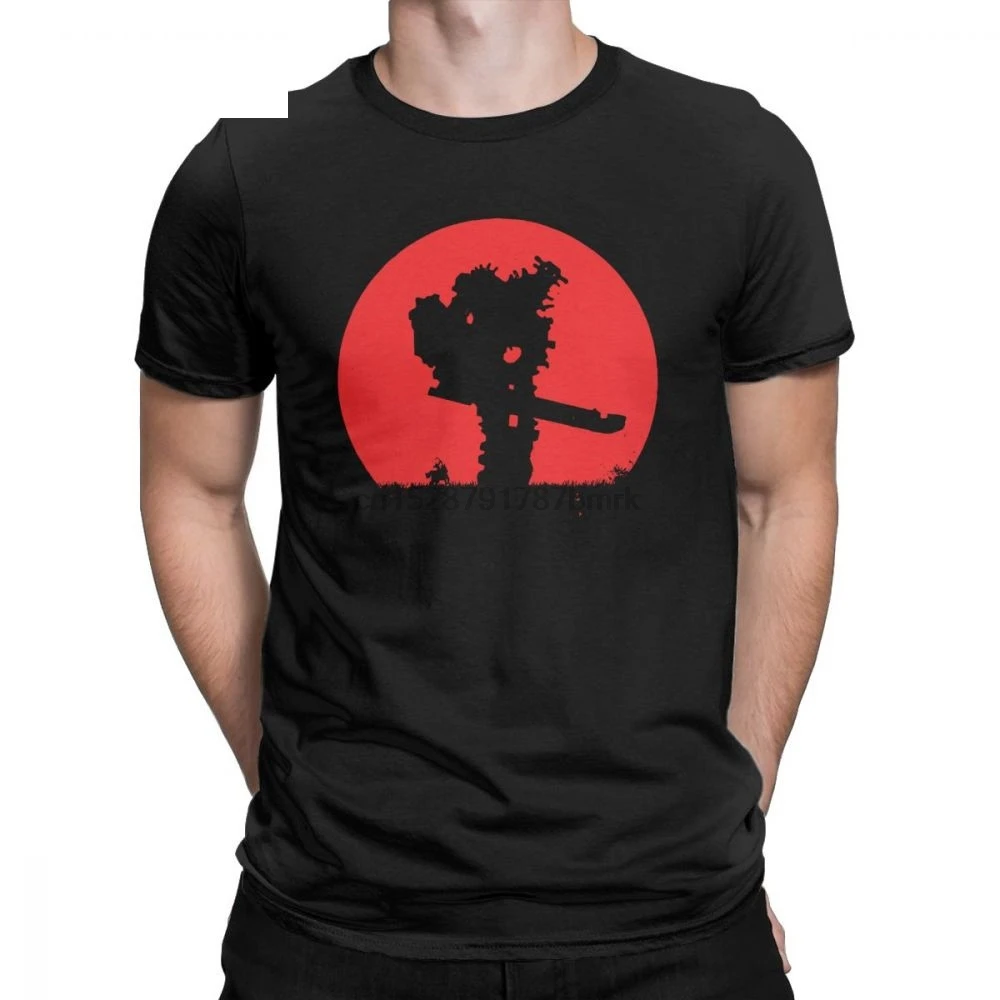 Mens Shadow Of The Colossus V2 T Shirts Cotton Tops Casual Short Sleeve Crewneck Tees Plus Size 4XL 5XL 6XL T-Shirt | Мужская одежда