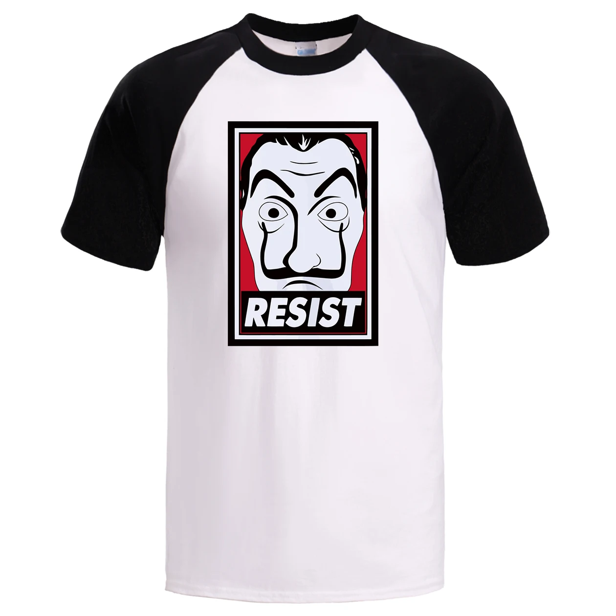 

Men La Casa De Papel Resist Raglan Tshirt Summer Male T Shirt Professor Sergio Marquina Short Sleeve Shirs Cotton Tops Tshirts