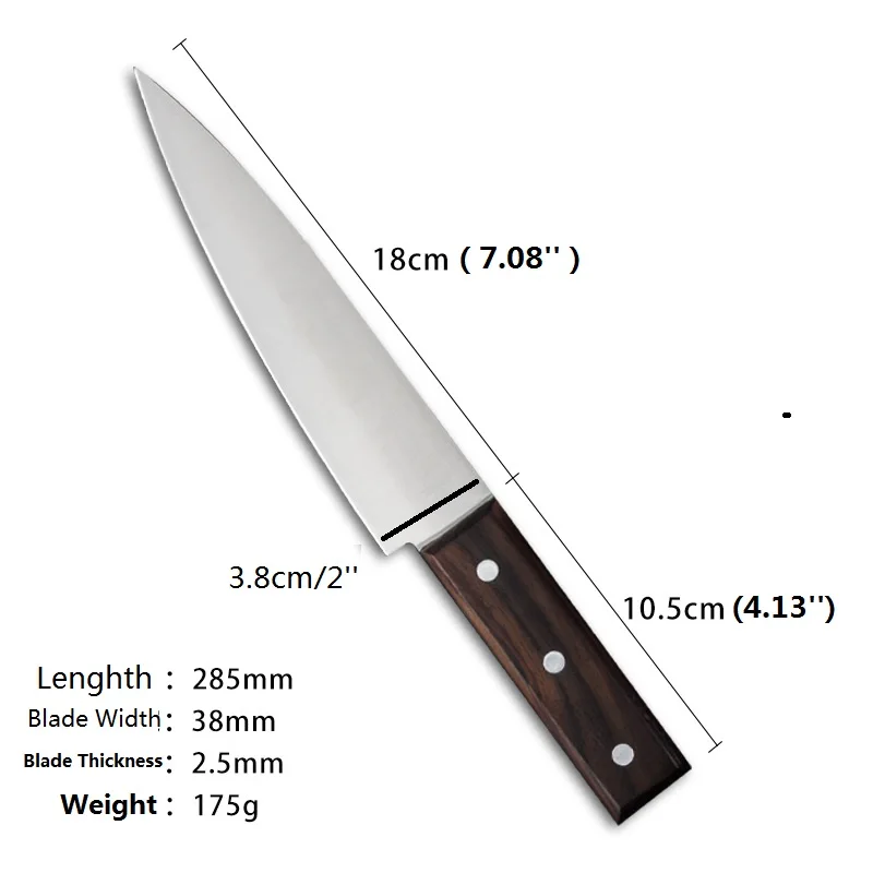 Black Chef Knife 1" японский нож шеф-повара из нержавеющей стали, Дамасские жилы, кухонные ножи с розовой деревянной ручкой, острый нож, слайсер, мастер, инструмент для приготовления пищи - Цвет: Black Chef Knife