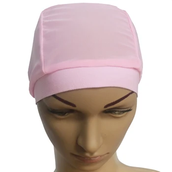 

Mesh Hijabs Women Solid Color See Through Cap 2020 Fashion High Elastic Muslim Bonnet Casual Daily Headwrap