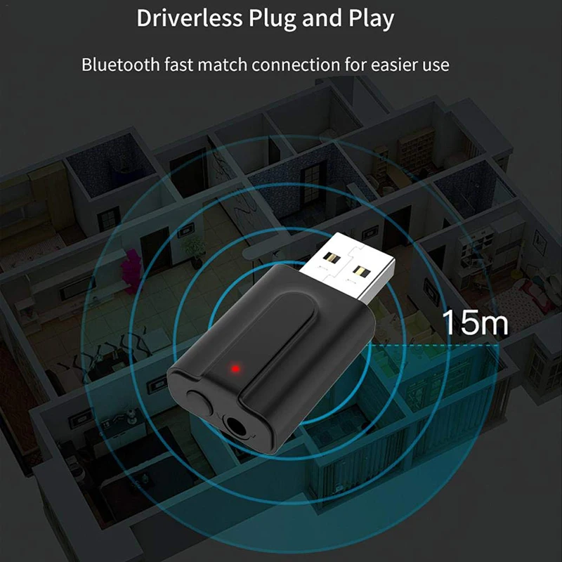 USB беспроводной Bluetooth 5 0 адаптер 2 в 1 приемник передатчик аудио музыкальный для ТВ