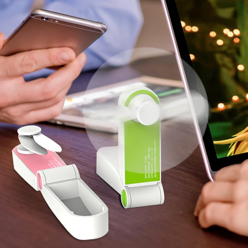 

Hot Travel Mini Hand Fan Battery Operated USB Rechargeable Foldable Desktop Outdoor Fan MVI-ing