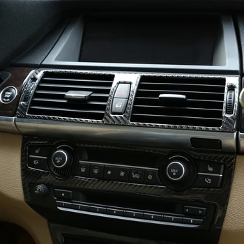 

Car Central Console Decorative Sticker Strip For BMW X5 X6 E70 E71 2008-2013 Carbon Fiber Styling Automobile Interior Decals