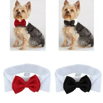 

2020 Adjustable Bow Tie-Collar Bowknot Clothes Pet Puppy Kitten Dog Cat Adjustable Necktie Bow Tie Cute Neck Collar Accessory