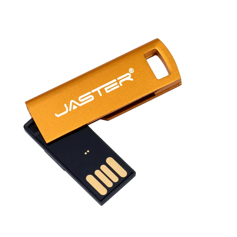 Металлический USB флеш-накопитель JASTER personalizzabile, флеш-накопитель 64 ГБ, 32 ГБ, 16 ГБ, 8 ГБ, 4 Гб, флеш-карта, флешка, usb флешка, подарки - Цвет: Gold
